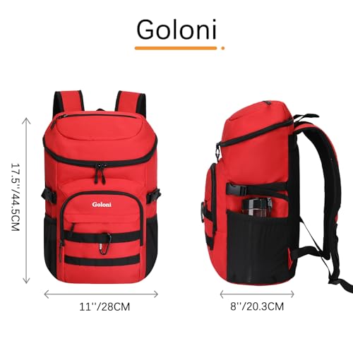 Cooler Backpack Insulated Leak Proof,Small Soft Coolers Bag for Men and Women Camping,Travel,Beach,Hiking,Picnic - color: Red