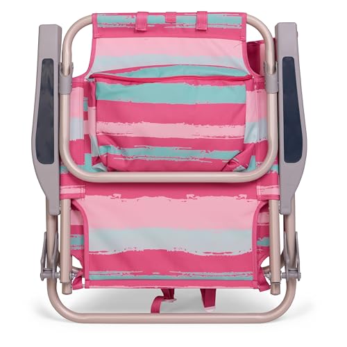 Banana Boat Backpack Beach Chair Lightweight and Portable 5-Position with Lay Flat Outdoor Heavy Duty Tanning Chair, Painter Stripe (2 PK) - color: Painter Stripe (2 Pk)