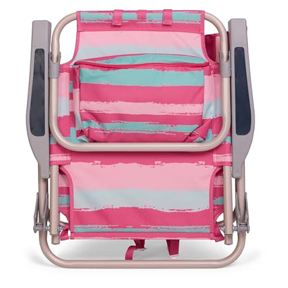 Banana Boat Backpack Beach Chair Lightweight and Portable 5-Position with Lay Flat Outdoor Heavy Duty Tanning Chair, Painter Stripe (2 PK) - color: Painter Stripe (2 Pk)