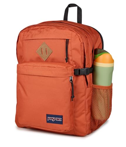 JanSport Main Campus Backpack - Travel or Work Backpack with 15-Inch Laptop Sleeve and Dual Water Bottle Pockets, Dune Red - color: Dune Red