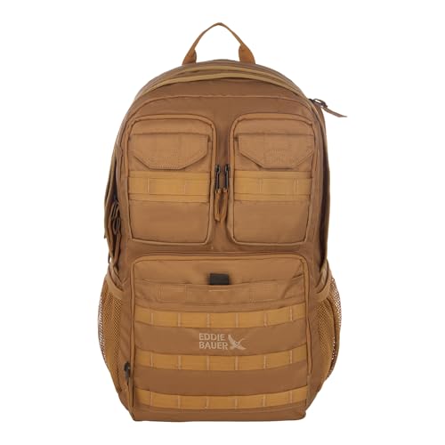 Eddie Bauer Cargo Tactical Backpack | Adventure | Heavy Duty | Outdoor | Water Resistant | 600D Polyester - Antique Bronze - color: Antique Bronze