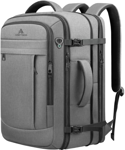 AREYTECO 55L Travel Laptop Backpack for Men, Extra Large Backpack - color: Grey, size: 18.4 Inch (22''x14''x11'')