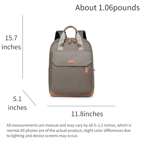 Minimalist Laptop Backpack with Luggage Strap, Stylish Daypack with Anti-Theft Pocket, Durable Casual Carry (KHAKI) - color: Khaki