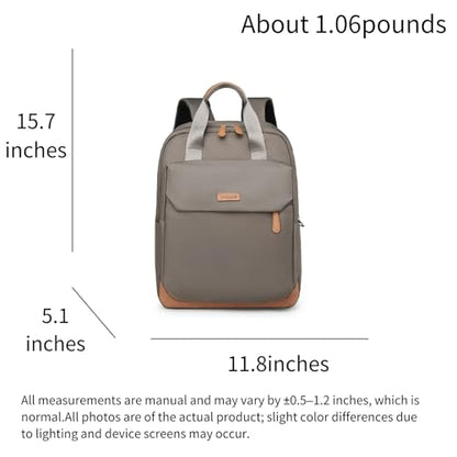 Minimalist Laptop Backpack with Luggage Strap, Stylish Daypack with Anti-Theft Pocket, Durable Casual Carry (KHAKI) - color: Khaki