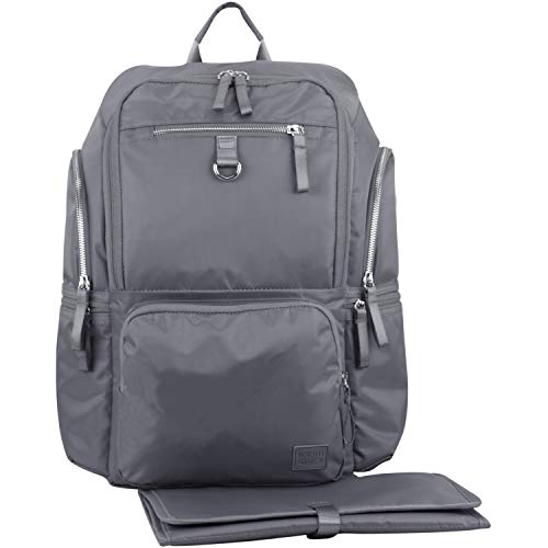 BODHI Baby Waterproof Multi-Function Travel Essentials Baby Tote Diaper Bag Backpack Changing Pad, Stroller Straps for Parents, Unisex, Ash Gray - color: Ash Gray