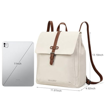 Montana West Backpack Purse for Women Casual Daypack Convertible Crossbody Backpack for Travel Work - color: Beige