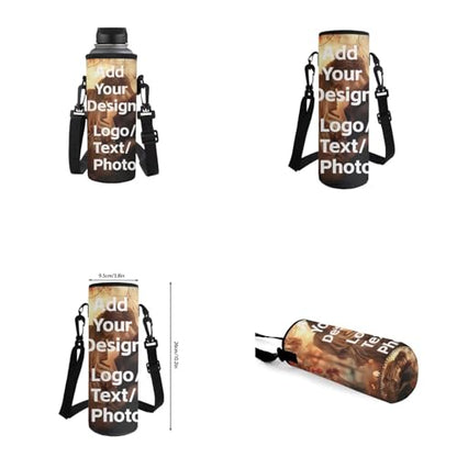 Custom Backpack for Girls Boys Backpack with Lunch Box Water Bottle Holder with Strap and Zipper Pencil Case 4PCS Set Bookbag with Front Pocket for School Teens 17 inch Sturdy School Bag - color: Customized