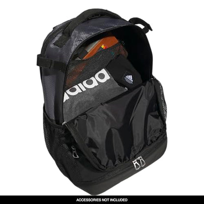 adidas Utility XL Baseball Backpack – Helmet, Shoes, Bat Storage, 34L - color: Onix Grey/Black