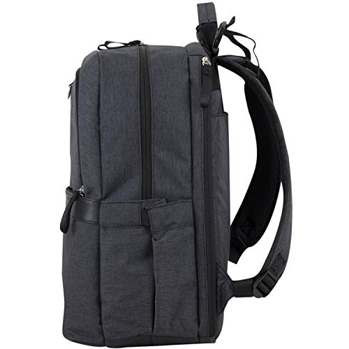 BODHI The Baby Athleisure Tech Diaper Bag Backpack with removable changing pad, Unisex, for Moms and Dads - Black Chambray - color: Black