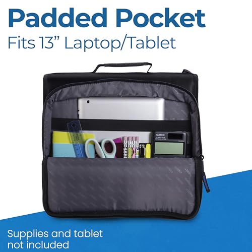 Case-it School Zipper Binder | 2" O-Rings | 350-Sheet | LT-007 Jet Black - color: A Jet Black, size: 1 Pack