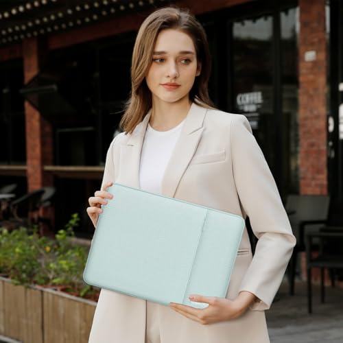 MOSISO Laptop Case 12.3 inch, 11.6-12.3 inch Laptop Sleeve Compatible with MacBook Air 11.6, Acer HP Dell Lenovo Samsung, Surface Pro, Polyester Vertical Computer Sleeve Bag with Pocket, Mint Green - color: Mint Green, size: 12.3 inch