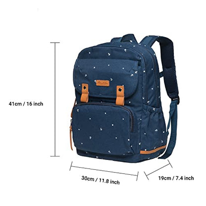 KAUKKO Laptop Backpack Casual Daypack Fits 15.6" Laptop (09-BLUE) - color: 09-blue