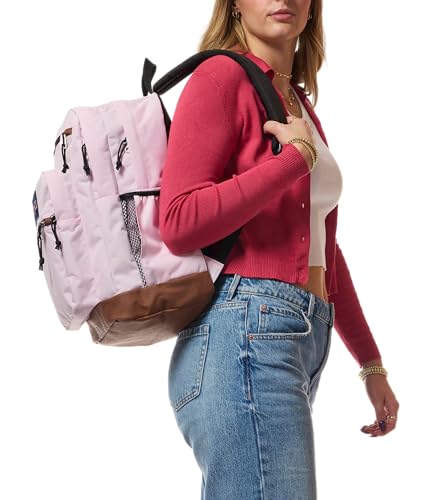 JanSport Cool Backpack with 15-inch Laptop Sleeve, Large Computer Bag Rucksack with 2 Compartments, Ergonomic Straps, Pink Ice - color: Pink Ice
