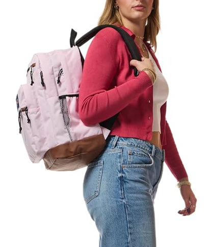 JanSport Cool Backpack with 15-inch Laptop Sleeve, Large Computer Bag Rucksack with 2 Compartments, Ergonomic Straps, Pink Ice - color: Pink Ice