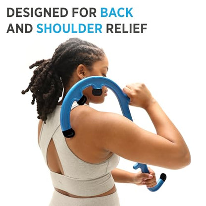 Tiger Tail Tiger Cane Back & Neck Massager – Trigger Point Deep Tissue Acupressure Therapy Cane Massage Hook with 7 Gription Knobs, 2-Piece Massage Tool for Muscle Knot & Shoulder Pain Relief, Orange - color: Orange
