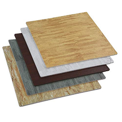 100 Sq. Ft 3/8 Inch Thick Printed Foam Tiles Interlocking Foam Mat, (24" x 24", 25 pcs), Light Wood Oak Grain Style, Protective Flooring for Home, Exercise or Trade Show - color: Oak
