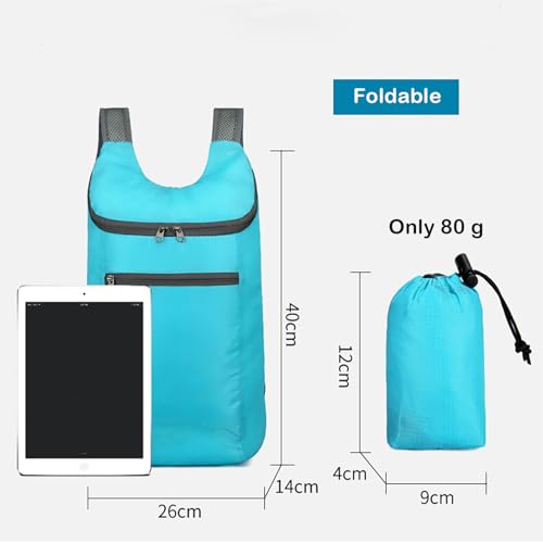 20L Hiking Daypack,Water Resistant Lightweight Packable Small Backpack for Travel Camping Outdoor,Rose - color: Rose