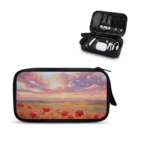 Grassland Electronic Organizer Cord Organizer Travel Pouch Electronic Accessories Carry Case Large Travel Cable Organizer Bag for SD Card Phone Power Bank - color: Grassland