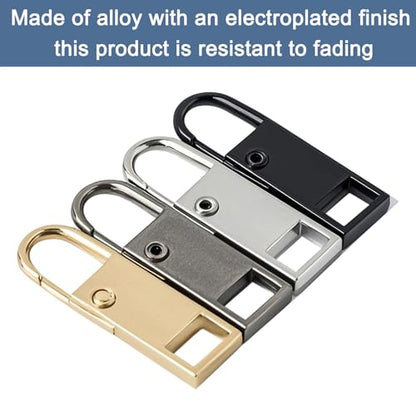 BagHeiyy 8 Pcs Zipper Pull Replacement – Easy to Install Spring-Loaded Metal Zipper Pulls, No Tools Required – Hook-Style for Jackets, Backpacks, Suitcases, and More - style: Small 1 inch*8pcs