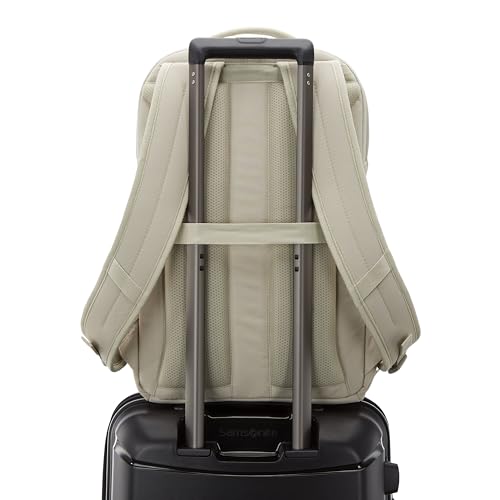 Samsonite Better Than Basic Backpack - Dedicated Laptop Compartment, Quick Stash Front Pockets and Lightweight Breathable Airmesh - Limestone Grey - color: Limestone Grey