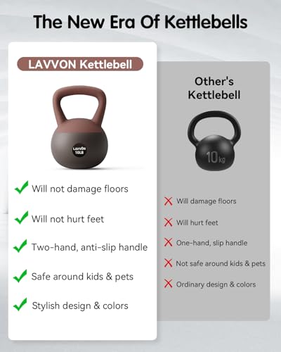 Soft Kettlebell - Cushioned Impact-Resistant Base and Anti-Slip, Kettle bell Anti-Slip Grip Weight for Home Workouts, Safe Strength Training Kettlebells Sets for Women & Men, With Non-slip Gloves - color: Black-Pink