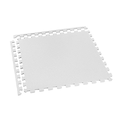 We Sell Mats 1/2" Thick Multipurpose EVA Foam Exercise Floor Mat, Interlocking Tiles, Anti-Fatigue for Home or Gym, 24 in x 24 in, 4 Tiles, White