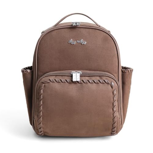 Itzy Ritzy Mini Diaper Bag Backpack – Chic, Compact Mini Plus Backpack with Changing Pad, 10 Pockets (6 Internal, 4 External), Grab-Top Handle & Rubber Feet (Aspen) - color: Aspen