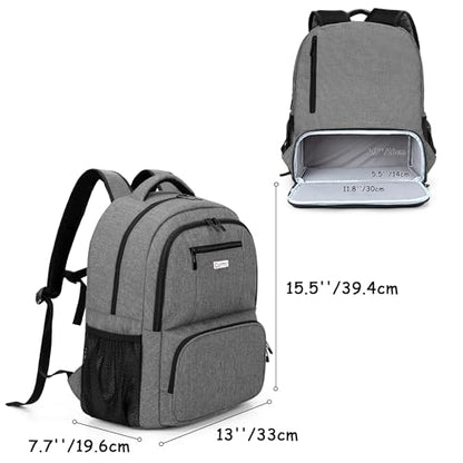 CURMIO CPAP Travel Backpack Compatible with ResMed AirSense 9, AirSense 10, AirSense 11, Philips System One, CPAP Carry On Bag for CPAP Machine & Supplies, Gray, Patent Design - color: Gray