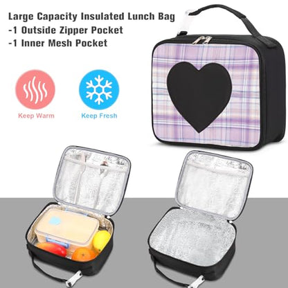 ACESAK Backpack for Girls - Bookbag Backpacks Schoolbag for Girls Kids Teen Women Casual Travel Daypacks - School Bag Elementary Middle School College Cute Backpack with Lunch Box (Black Purple) - color: Black Purple