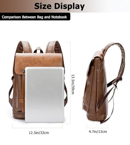 KingTo Anti Theft Laptop Backpack for Men Women, Lightweight Travel Bag | Lightweight business backpack, laptop storage and anti-theft travel styling support commute, campus and daily trips - color: Brown