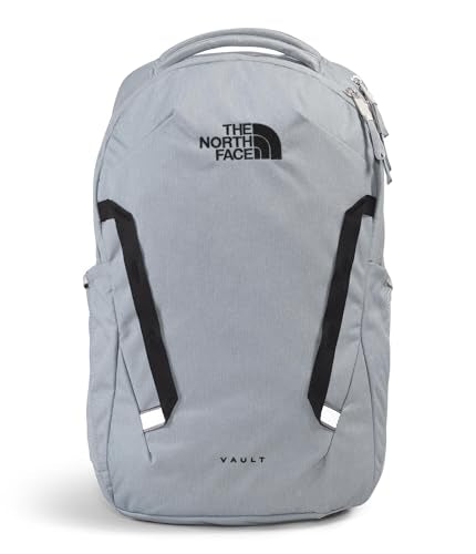 The North Face Vault Everyday Laptop Backpack - Commuter Travel Bag, Water-Repellent Finish, Spacious Compartment, Mid Grey Dark Heather/TNF Black-NPF, One Size - color: Mid Grey Dark Heather/Tnf Black-npf