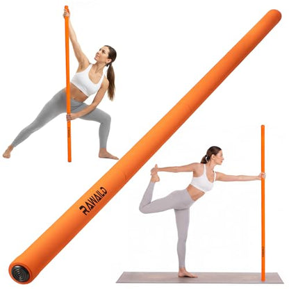 Yoga Stick, Upgraded 5ft Sturdy Steel Mobility Stick & Dumbbell Converter, Adjustable Equipment for Stretching, Posture Correction, Weightlifting, Bench Presses, Squats & Full-Body Strength Tr