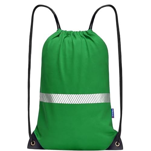 AYKRM Green Drawstring Backpack Bag work Sackpack - color: Green