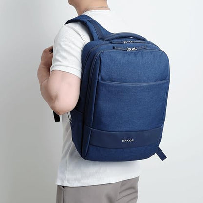 SAKOS Spirit 15.6 inch Laptop Backpack, Professional Travel Backpack Carry on Flight - TSA Approved, Water Repellent Laptop Backpack for Men & Women, College Backpack with Laptop Compartment - Blue - color: 2. Spirit - Blue