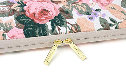 Kayond Canvas Water-Resistant KAYOND Nylon Fabric 15.6 Inch Laptop Sleeve case for 15 inch 15.4 inch 15.6 inch Notebook Computer (15-15.6 inch, White Camellia) - color: White Camellia, size: 15-15.6 inch