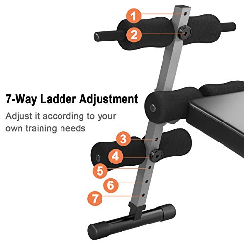 Goplus Adjustable Bench Sit up Bench Slant Board Decline Ab Bench Crunch Board