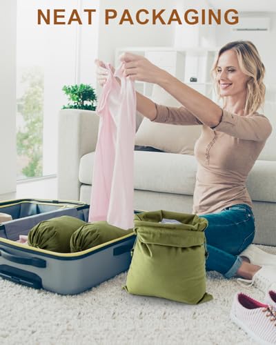 4 Pcs Shoe Bags for Travel, Dust Velvet Bags, Sage Green, 17.3x12.6 Inch - color: Sage Green, size: 17.3"x12.6"