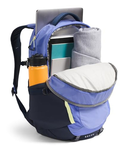 The North Face Women's Recon Everyday Laptop Backpack - Commuter Travel Bag, 18" Laptop Sleeve, Water-Repellent, Periwinkle Glow/Summit Navy/Lemon Mist, One Size - color: Periwinkle Glow/Summit Navy/Lemon Mist, size: One Size