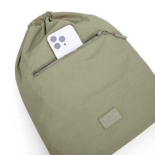 Lee Drawstring Backpack Bag Lightweight Small Gym Swim Beach Bag Water Resistant Sports Sackpack for Men Women, LEE48-002GN - color: Green