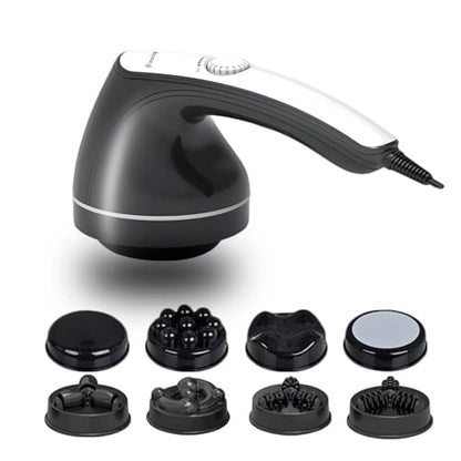 DS SAVORING Body Sculpting Machine, Handheld Cellulite Massager, Body Shaper for Women,Lymphatic Drainage Massage for Stomach Belly Thighs Arm Butts with 8 Massage Heads Attachment 2 Mesh Covers - style: 8 Heads