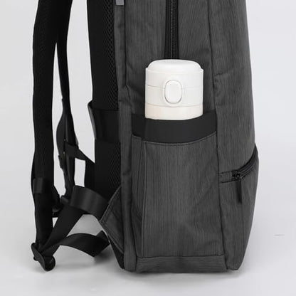 HEAD Business 17.3 inch Laptop Backpack for Men, Waterproof Travel Backpacks with Trolley Sleeve, Large Carry On Business Bag in 8 Pockets, Independent Laptop Compartment Bag for Work/Commute/College - color: Black
