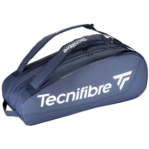 Tecnifibre Tour Endurance Tennis/Squash Bag Series (RS, WHITE, NAVY) - The Ultimate Waterproof and UV-Resistant Bag (RackPack,15R, 12R, 6R, BackPack) - color: Navy, style: Tour Endurance Navy (9r)