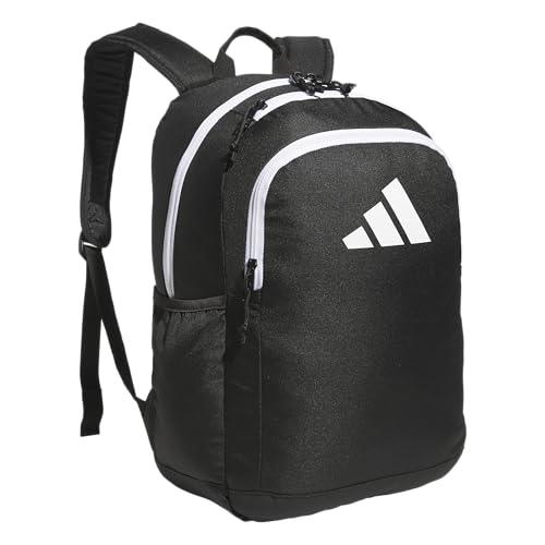adidas Kids Affiliate Backpack – School Bag for Girls and Boys, 27L, Black/White, OSFA - color: Black/White