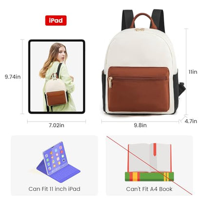 LOVEVOOK Backpack for Women Light Weight Waterproof Backpack Purses Daily Backpack… | Light Weight - color: Beige/Brown/Black