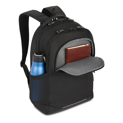 SwissGear Orientation Laptop Backpack, Black, 17"x12"x7" - color: Black, style: Orientation