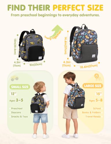 VASCHY Kids backpacks, Cute Lightweight Water Resistant Preschool Backpack for Boys and Girls Chest Strap | Cute - color: Cute Lions, size: Small (4-6 Yrs) - 15'' H