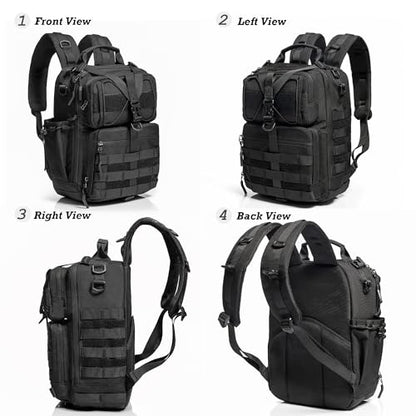 NICGID Sling Bags Chest Shoulder Backpacks, 13.3'' 14.1'' 15.6''Laptop Backpack Crossbody Messenger Bag Travel Outdoor (Black-059, 14.1 Inch) - color: Black-059, size: 14.1 inch