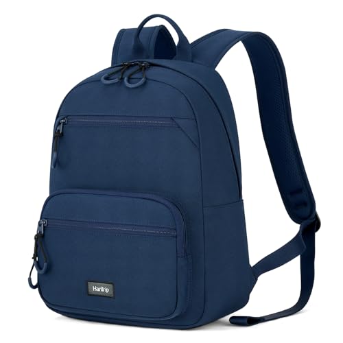 HanTrip Carry On Travel Backpack For Men Women, 13 Inch Small Mini Work Bag Personal Item Backpacks, Camping Back Pack Lightweight Hiking Daypack For Office Nurse Commuter (Navy Blue) - color: Navy Blue, size: 13 Inch