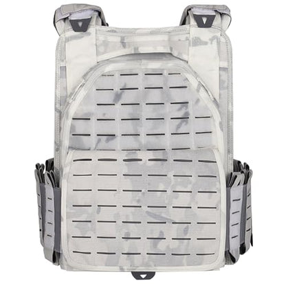 YAY YAKEDA Quick Release Tactical Laser-Cutting Vest Multicam Lightweight Vest - color: Snow Camo