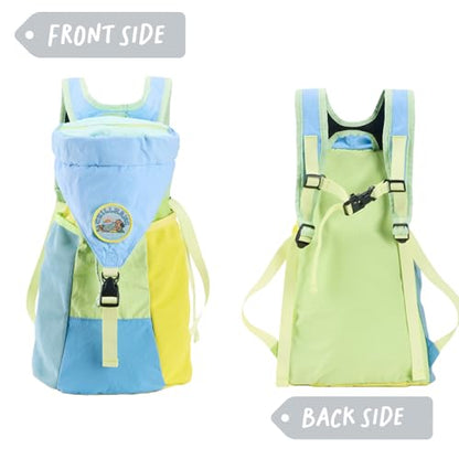 Packable 18L Hiking Daypack, Lightweight for Men/Women. Foldable, Water-Resistant, Small Backpack Color Block. (Blue) - color: Blue